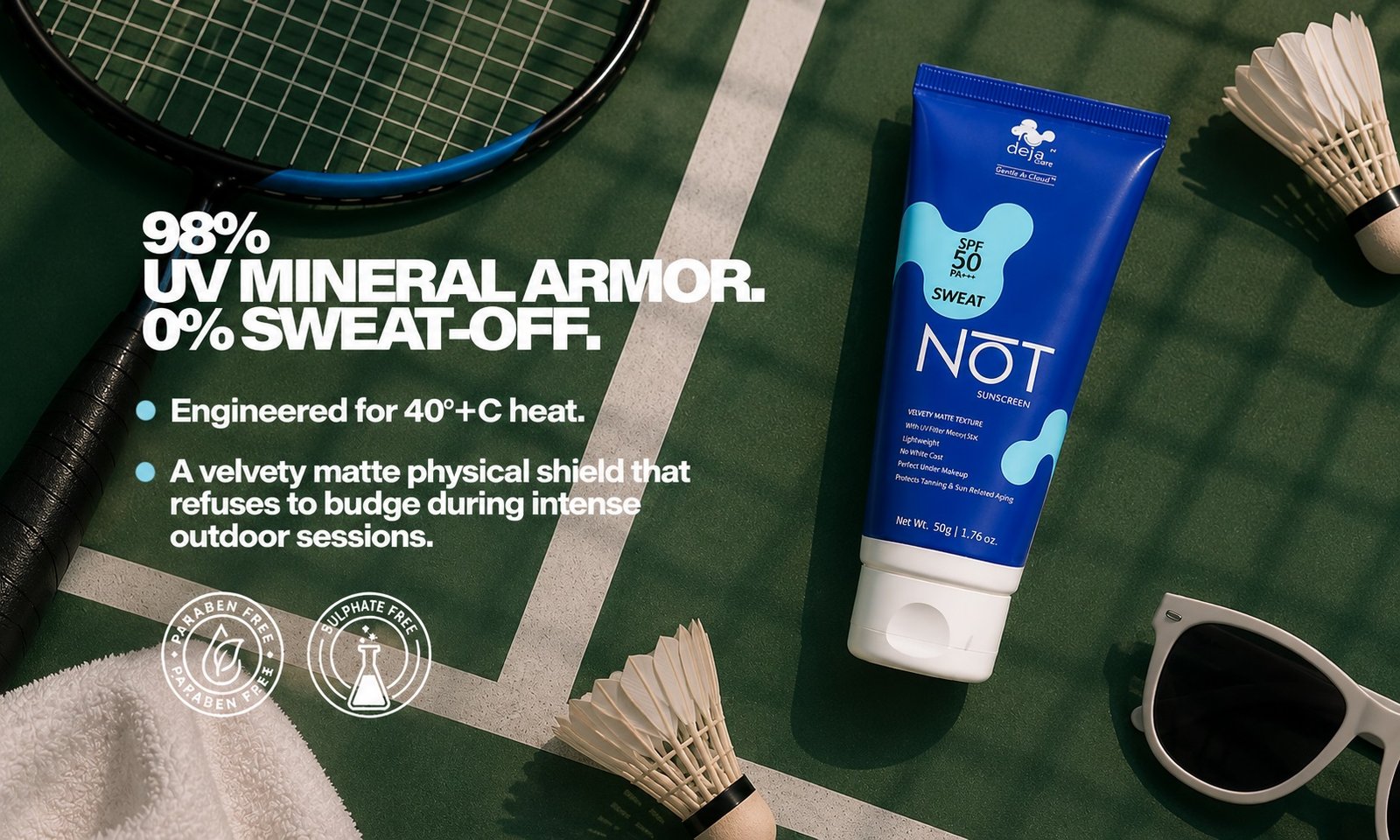Sweat-Proof Mineral Armour, Built for Indian Heat